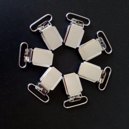 5pcs Metal Attache Sucette Baby Pacifier Clip Dummy Soother Feeding Holder Suspender Clip with Plastic Insert for 1 inch 25mm