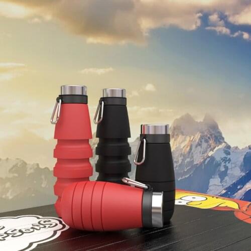 500ml Outdoor PP Water Cup Folding Retractable Portable Sports Bottle For Outdoor Camping Hiking Riding Backpacking Dropship