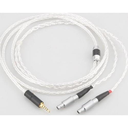 Audiocrast 2.5/3.5/4.4mm/6.35/XLR Balanced 8 Cores Silver Plated Headphone Upgrade Cable Cable ForHD800 HD800S HD820