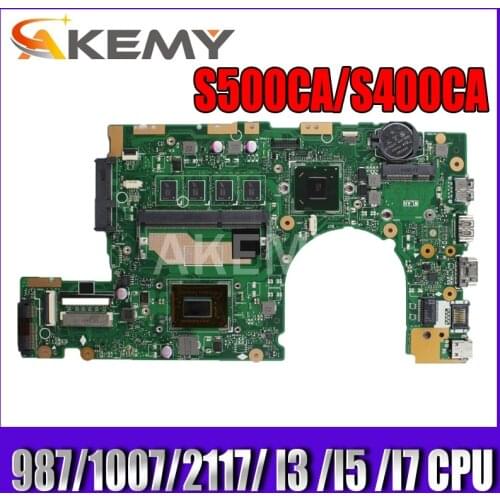 Free Board S400CA S500CA motherboard For ASUS S400CA 2117/I3/I5/I7 CPU 4GB Laptop motherboard S500C S400C S500C S500CA mainboard