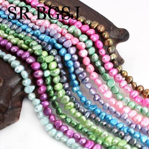 Free Ship 3.5-4mm Natural Freshwater Pearl High Quality Potato-shaped Punch Findings Beads for Make Jewelry DIY Accessories
