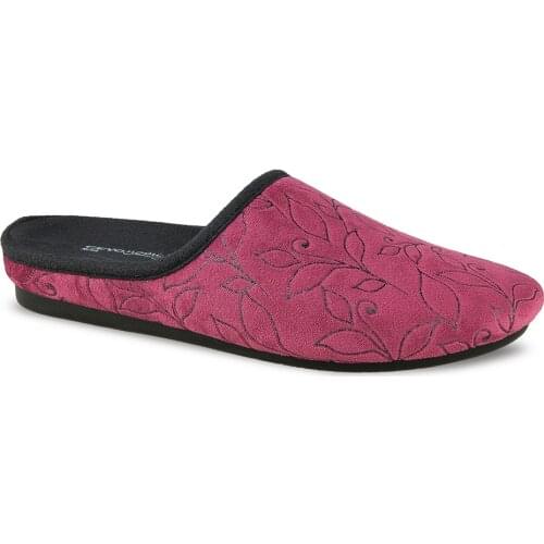 CEYO RITA-1 Women Slippers Slipper Casual Burgundy Red Gray Brown Homewear Home Wear Winter
