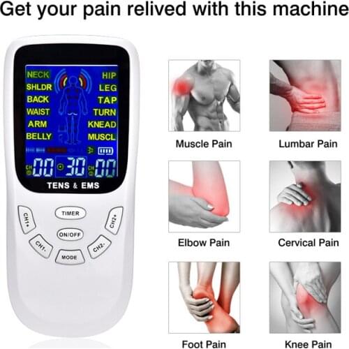 TENS Physiotherapy Body Massager Pulse Dual Channel Ems Acupuncture Body Massage Digital Therapy Machine Relax Massager