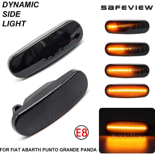 Dynamic LED Blinker Side Marker Light Turn Signal Lamps For Fiat Panda Punto Evo Stilo Qubo Peugeot Citroen Lancia Musa(350)