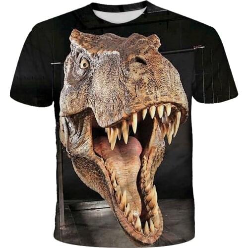 Dinosaur t shirt For men 3D print Clothes Children T-shirt Animal Shirts Boy Tshirt Kids Short Sleeve Girls Clothing Casual tops