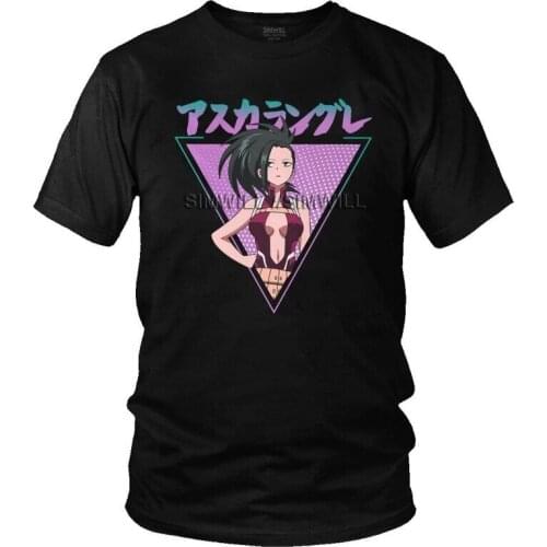 My Hero Academia Momo Yaoyorozu T-shirt Men Graphic T Shirts Short Sleeve Japan Manga Anime Tshirt 100% Cotton Tee Top Clothing