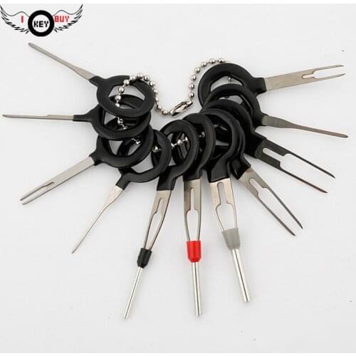 11pcs Car Plug Circuit Board Harness Terninal Removal Tool Electrical Wiring Crimp Connector Pin Extractor Disassembly Tools Kit
