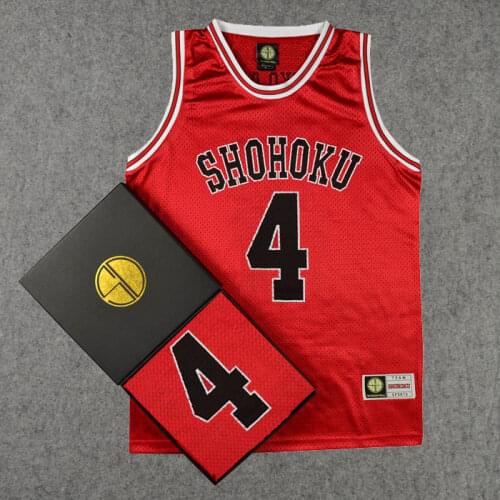 Cosplay Costumes Takenori Akagi Jersey Shohoku High School Red No.4 Anime Cosplay Basketball Sports Team Uniform