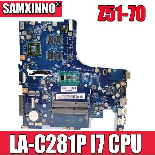 LA-C281P Laptop motherboard For Lenovo Ideapad Z51-70 original mainboard I7-5500U R7-Video