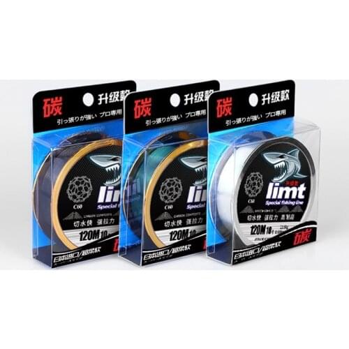 2pcs 120M Carbon Carbon Synthesis Line Multifilament Front Wire Line Nylon Fluorocarbon Fishing Line Fly Angeln Thread Pesca