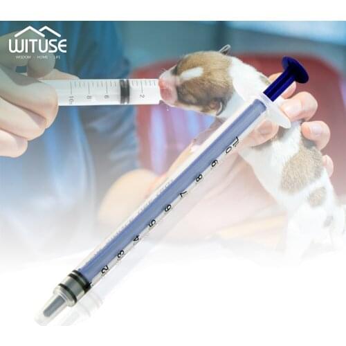 10pcs 1ml Measuring Syringe Tool Dog Cat Feeding Injectors Ink Cartridge Hydroponics Plastic Nutrient Sterile Health Accessories