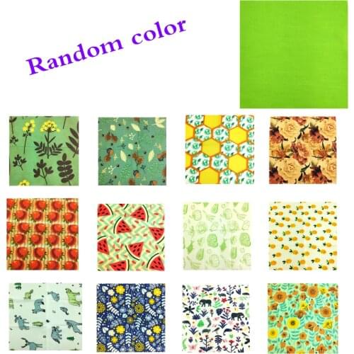 Reusable Beeswax Cloth Wrap Food Fresh Bag Lid Cover Stretch Lid Jungle Party Bees wax wrap plastic wrap for Sandwich Cheese
