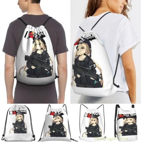 N.E.E.T. Loli Commando Women Drawstring Sackpack Gym Bags Men Outdoor Travel Backpacks For Training Fitness Swimming Bag