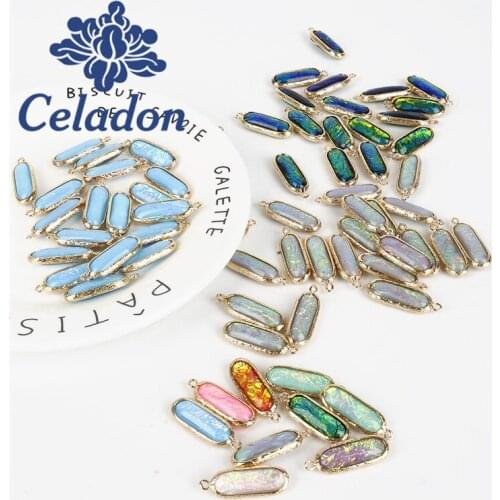 New 2pcs/pack 10*26mm Double Cloud Side Long Strip Copper Edging For DIY Earring Metal Jewelry Findings Accessory For Necklace