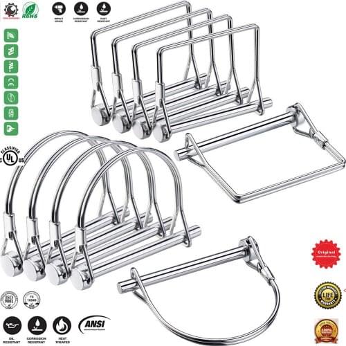 Shaft Locking Pin Safety Coupler Pin 1/4 Inch Diameter in 2 Shapes of Square and Arch,Fasteners,Hardware Pins,Shaft Locking Pin