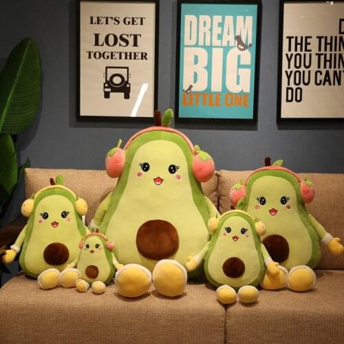 Lovely Fruit Avocado Plush Pillows Plush Dolls Childrens Birthday Gifts Sleep Pillows Office Lunch Break