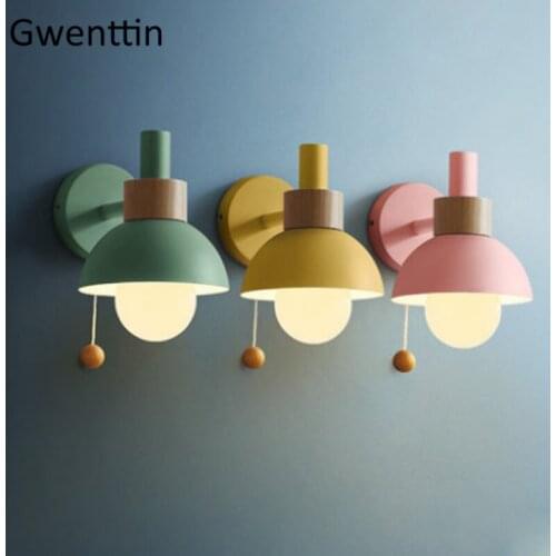 Modern Wood Wall Lamp Nordic Led Mirror Light Fixtures for Bedroom Bathroom Wall Sconce Loft Industrial Home Decor Luminaires