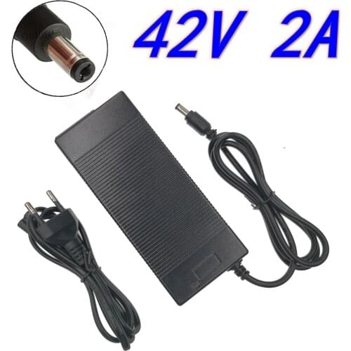 36V 2A battery charger Output 42V 2A Charger Input 100-240 VAC Lithium Li-ion Li-poly Charger For 10Series 36V Electric Bike