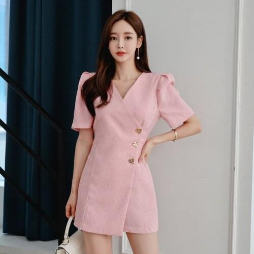Women Jumpsuits Rompers Summer Casual Sheer V-neck Pocket Overalls 2020 Summer Umpsuit Short Sleeve Wide Leg Office Jumpsuit