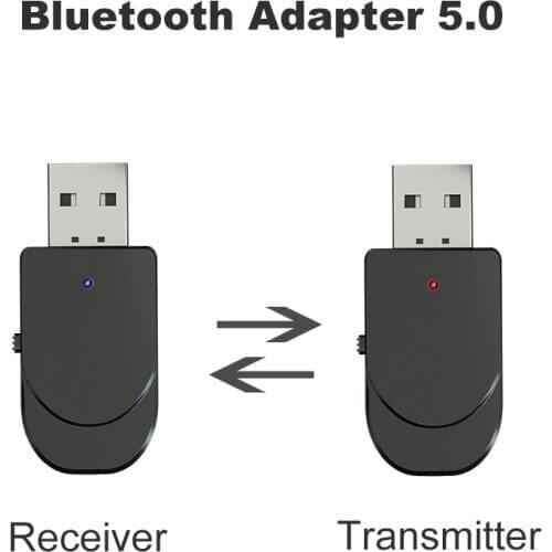 2 IN 1 Bluetooth Receiver Transmitter Wireless V5.0 Car Kit Mini Stereo Audio Adapter For Car Kit USB AUX 3.5mm Jack Speaker SJA