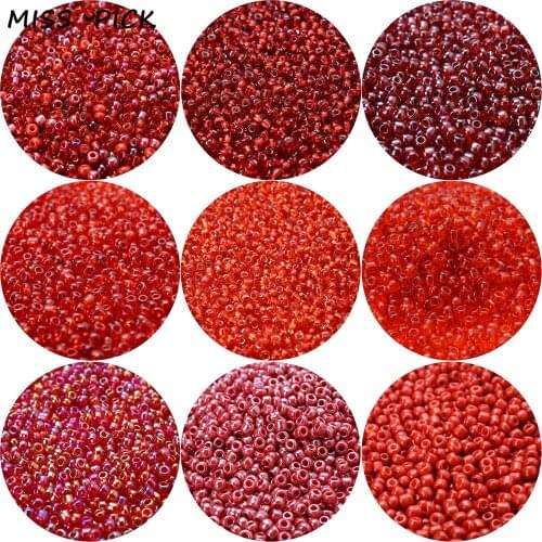 300/600/1500pcs 3mm Mix Red Charm Czech Glass Seed Beads Round Loose Bead For DIY Jewelry Making Earrings Bracelets Supplies