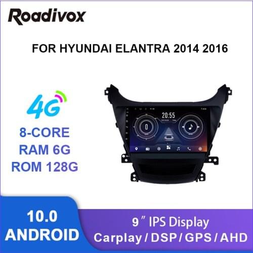 9" android 10.0 car radio video gps navigation player for HYUNDAI Elantra-2 2014 2016 multimedia autoradio stereo head unit