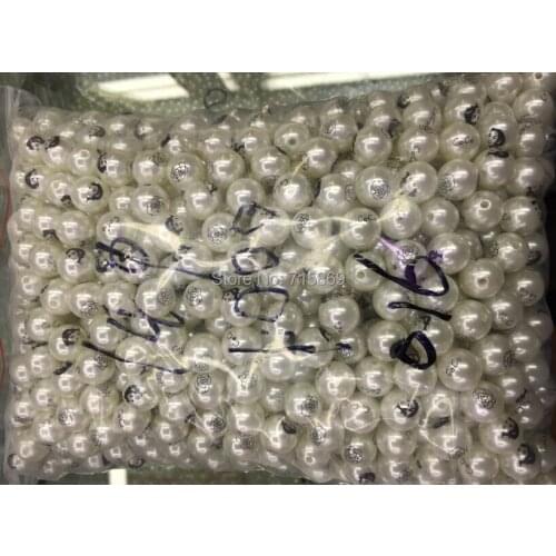 Free ship 14MM 1000pcs Shiny plastic beads-- faux pearl beads,plastic round beads