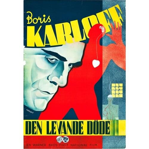 Boris Karloff Horror Movie Film Retro Vintage Kraft Poster Decorative Wall Sticker Canvas Painting Home Decor Gift