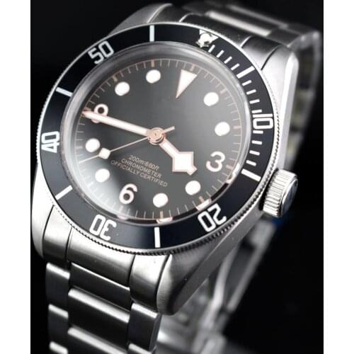 Corgeut 41mm Mens SterileTop Luxury Business Watch Silver Case Sapphire Crystal Luminous Waterproof Automatic Mens Watch