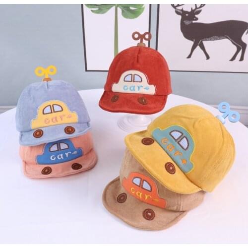 Children Cute Sun Hat Polka Cartoon car Baby Hat Girl Boy Sun Hat With Ears Spring Summer Newborn Photography Road Baseball Cap