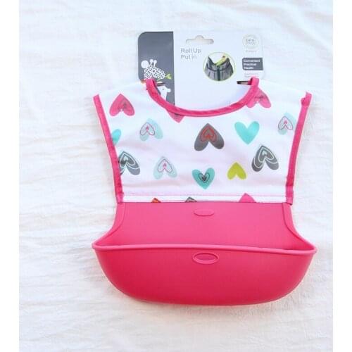 Children Eat Pockets Baby Cartoon Waterproof Silicone Bibs Baby Food Meal Pocket Baby Cute Cartoon Lunch Bibs