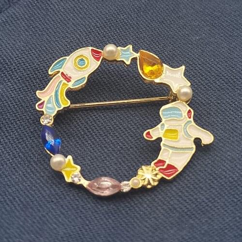 Water Brick Enamel Pins Cosmic Dream Brooch Starry Sky Pin Cute Japanese Girl Heart Lapel Pin Badge Decoration Gift