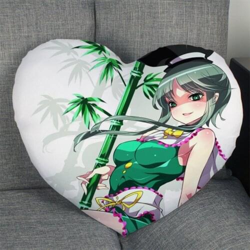 Hot Sale Anime Mai Teireida Pillow Case Heart Shaped Zipper Pillow Cover Satin Soft No Fade Pillow Cases Home Textile Decorative