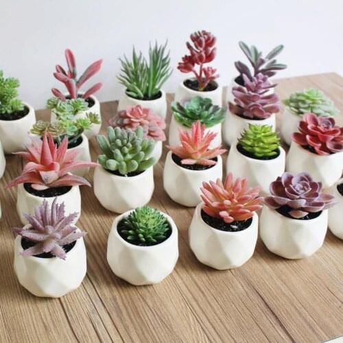 24Styles Green Artificial Succulents Plants Christmas Wedding Party Home Garden Decoration Fake Plants DIY Flower Arrangement