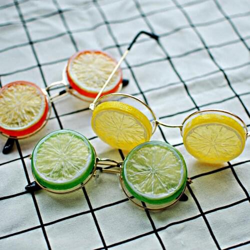 Creative Funny Lemon Glasses Eyeglasses Photography Props for Outdoor Beach Party Wedding Photography Decoration Photo Props
