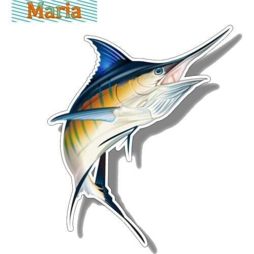 Hot Funny Fishing 3D Car Sticker Lifelike Marlin Fish Saltwater PVC Decal Boat Kayak Automobiles & Motorcycles Accessories