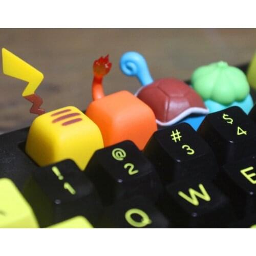 For Little Fire Dragon Frog Seed Design Resin Keycaps for Cherry Mx Switch Mechanical Gaming Keyboard Use SA R1