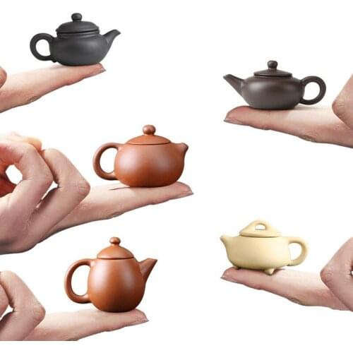 Mini-small purple sand hand-made teapot tea pet pocket small teapot fingertip teapot tea set small pendant pieces