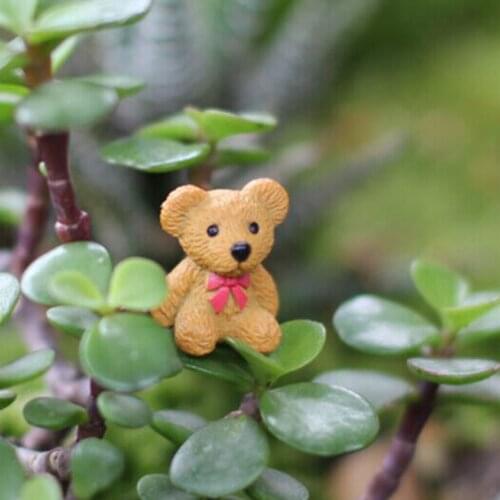 10 Pcs Mini Resin Bear Figure, Micro Landscaping Decor Micro Landscape Ornament Bonsai Craft Miniature Dollhouse Decor