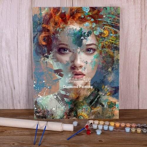 Abstract Woman Coloring By Numbers Painting Complete Kit Acrylic Paints 50*70 Canvas Pictures Wall Decoration Drawing