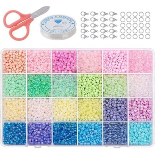 Glass Seed Beads Kit Jewelry Making DIY Beads Set for Bracelets Art Crafts Accessories DIY Material