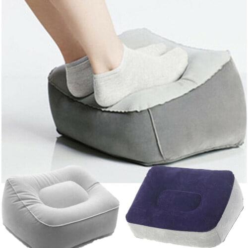 2019 New Brand 2 Colors Portable Inflatable Foot Rest Pillow Cushion PVC Air Travel Office Home Leg Up Footrest Pillow