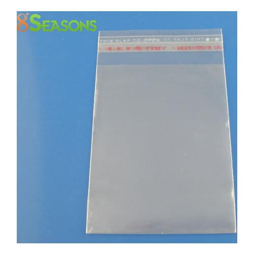 8SEASONS 200PCs Clear Self Adhesive Seal Plastic Bags 7x10cm (B03360)