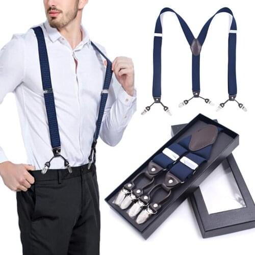 Hot Sale New-coming Back Suspenders For Men With Clips Wide Adjustable Elastic Braces For Pants Ceinture Femme
