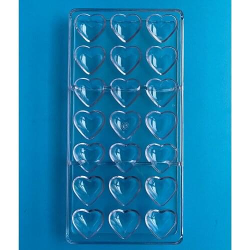 Polycarbonate Chocolate Molds Tray Heart Forms For Baking Chocolate Mould Pastry Tools Bakery Molds