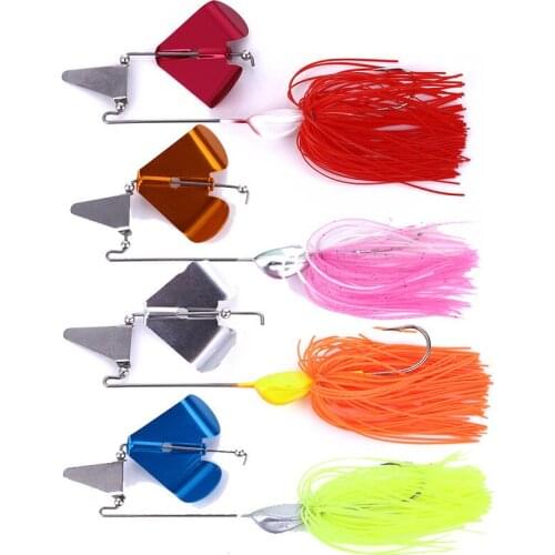 SB014 Luya Fishing Lures 16G22G Bearded Man Long Shot Metal Belt Willow Leaf Rotating Noise Sequin Hard Bait Fishing Tackle Gear