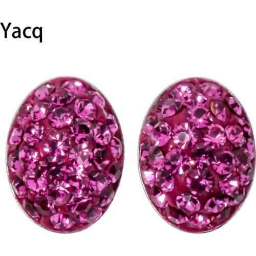 925 Sterling silver easter eggs stud earrings crystal fashion jewelry gifts for women girls her daughters dropshipping HE46