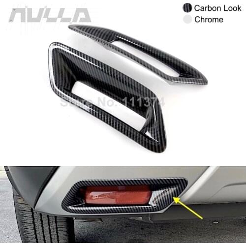 For Nissan X-Trail X Trail Xtrail 2021 2022 Carbon Look Car Rear Fog Light Lamp Decor Frame Cover Trim Decoration Accessories