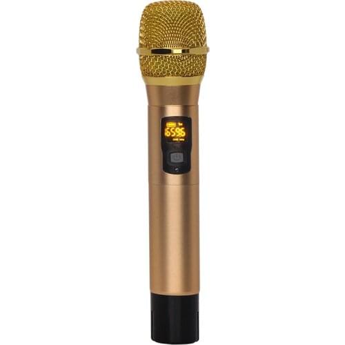 UHF Wireless Microphone Smart Wireless Handheld KTV Mic With Portable Receiver For Studio DJ Speech Wireless Karaoke Microphone