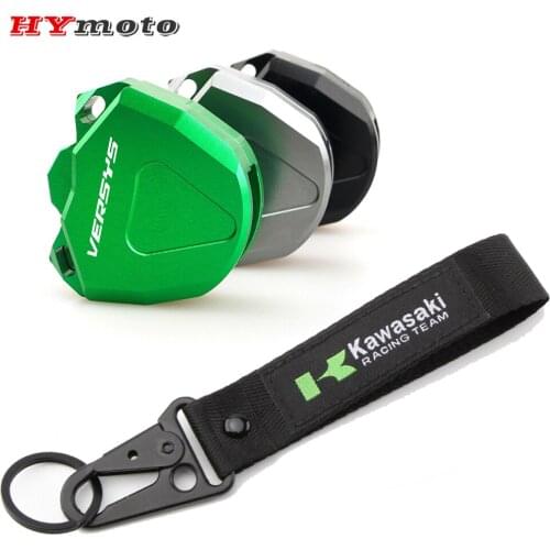 For Kawasaki Versys1000 Versys650 VERSYS 1000 650 CC Motorcycle CNC Accessories Key Cover Protective Shell & Embroidery Keychain